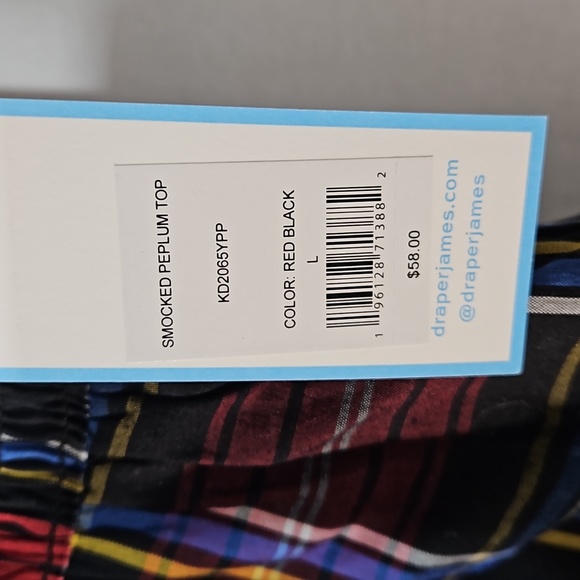 Draper James smocked peplum top - Picture 4 of 9